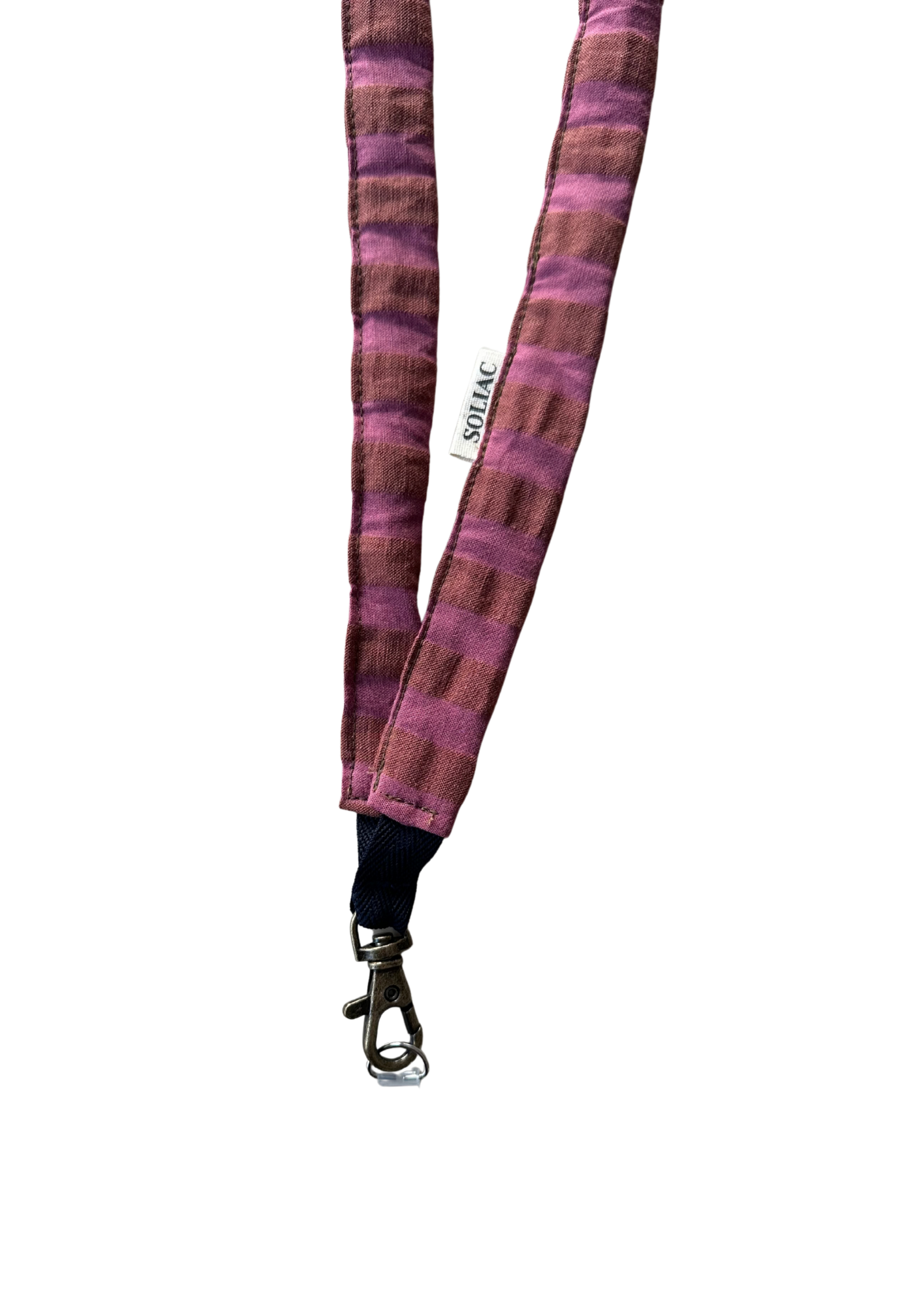 Cordon de téléphone - Rayé Rose & Kaki