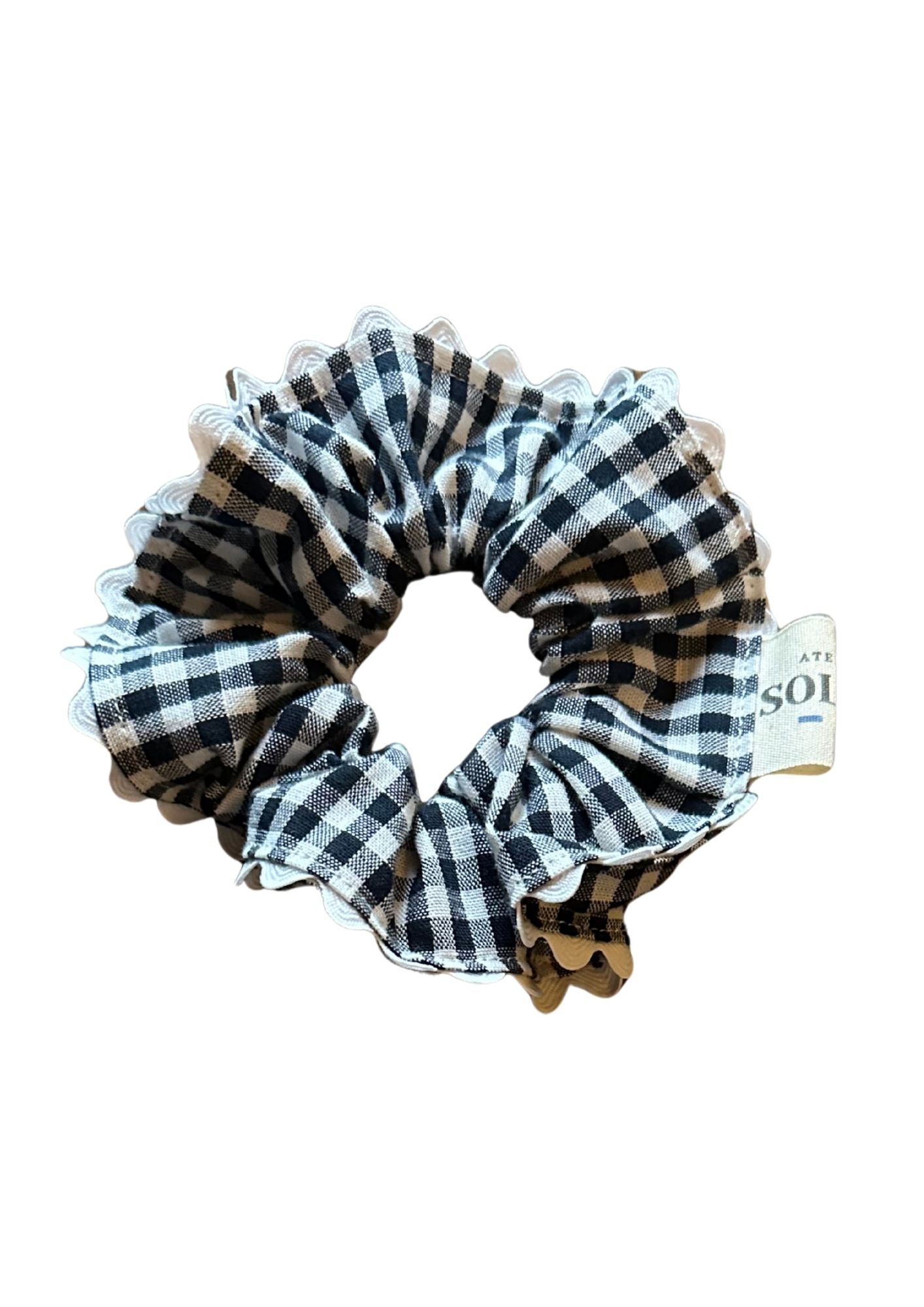 Chouchou Vichy Noir et Blanc | Serpentine Blanche