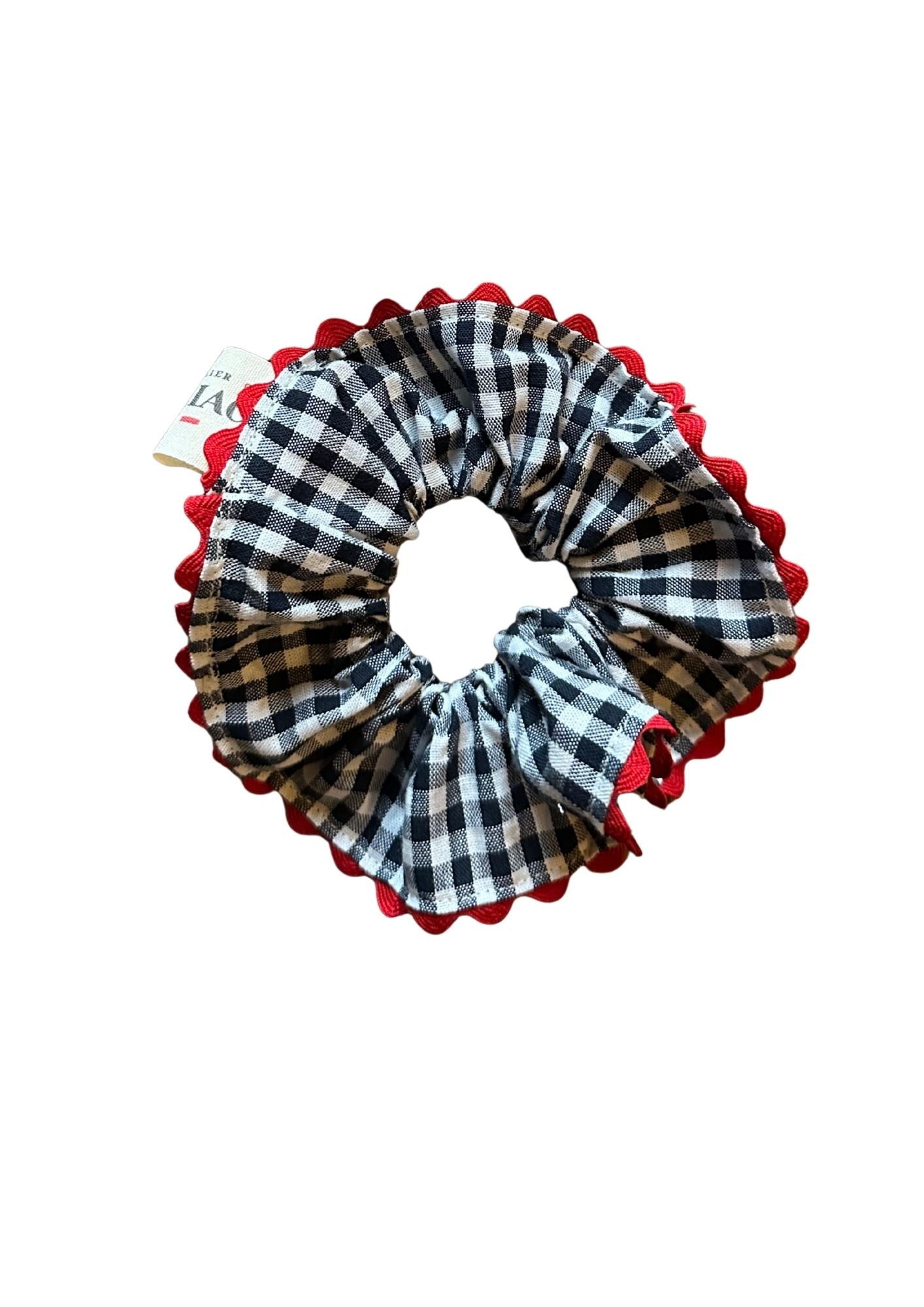 Chouchou Vichy Noir et Blanc | Serpentine Rouge