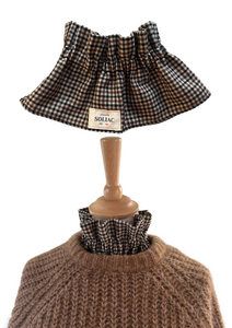 Col amovible - Pied-de-poule Beige/Marron