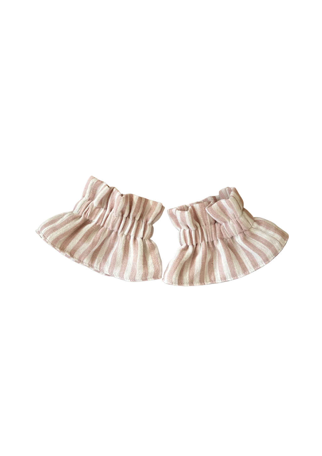 Manchettes Amovibles - Rayé vieux rose et blanc