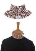 Col amovible - Motifs beige et violet