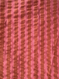 Tissu Seersucker rayé Rose des bois & Ocre