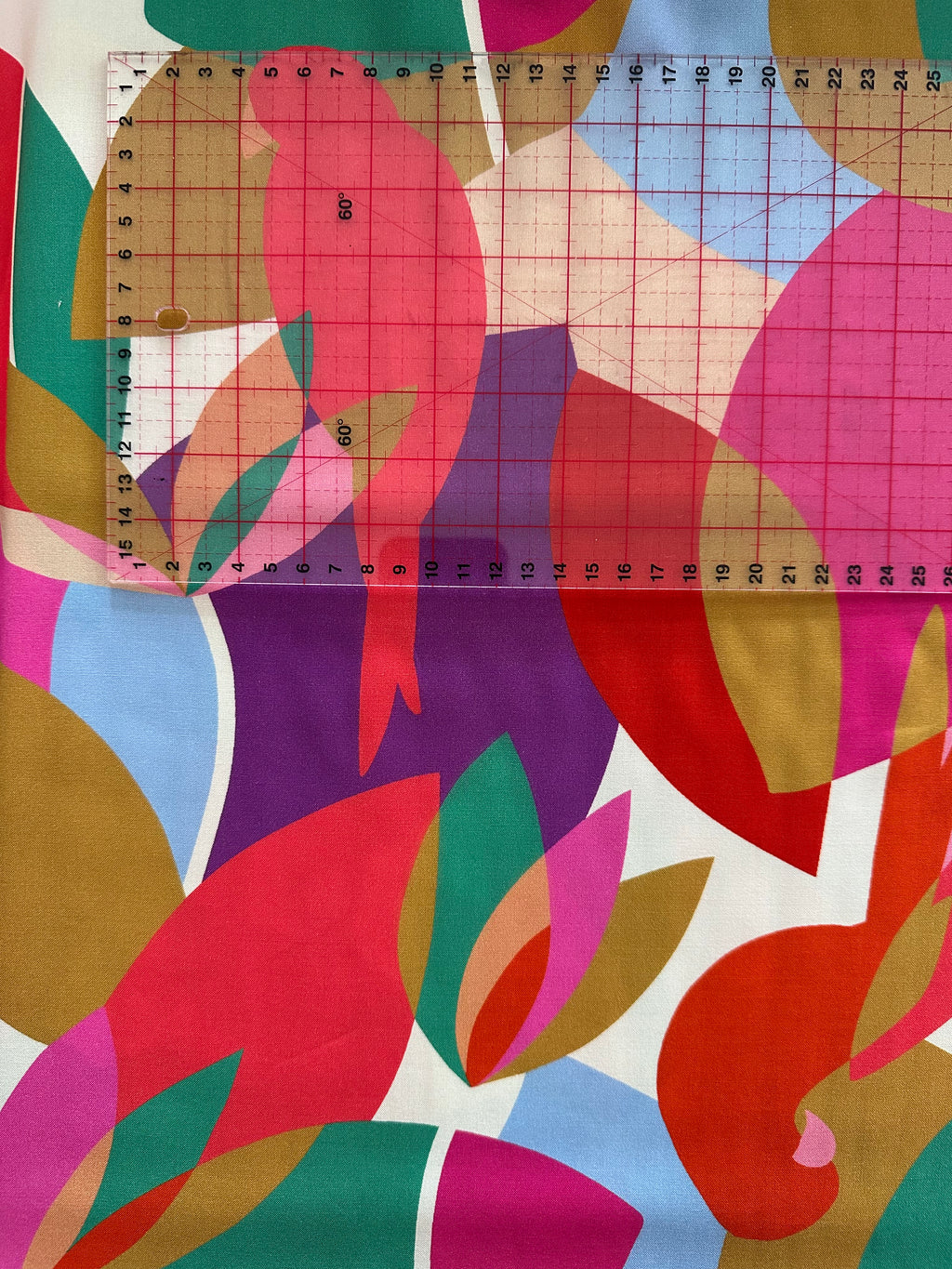 Viscose Imprimée Perroquet Orange / Rose / Bleu / Beige