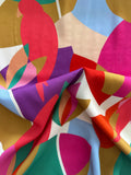 Viscose Imprimée Perroquet Orange / Rose / Bleu / Beige