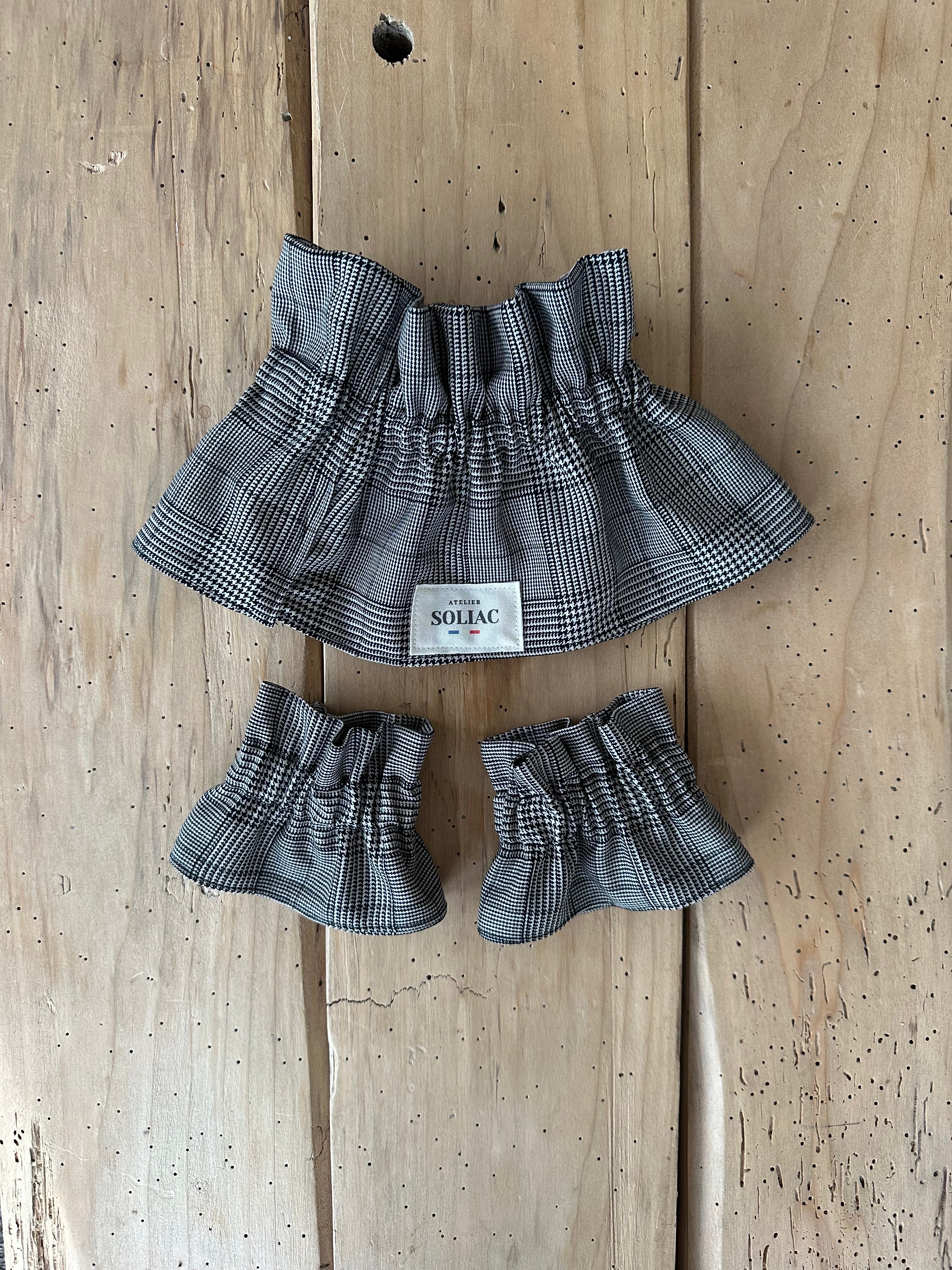 Col amovible - Prince de Galles Noir et Blanc