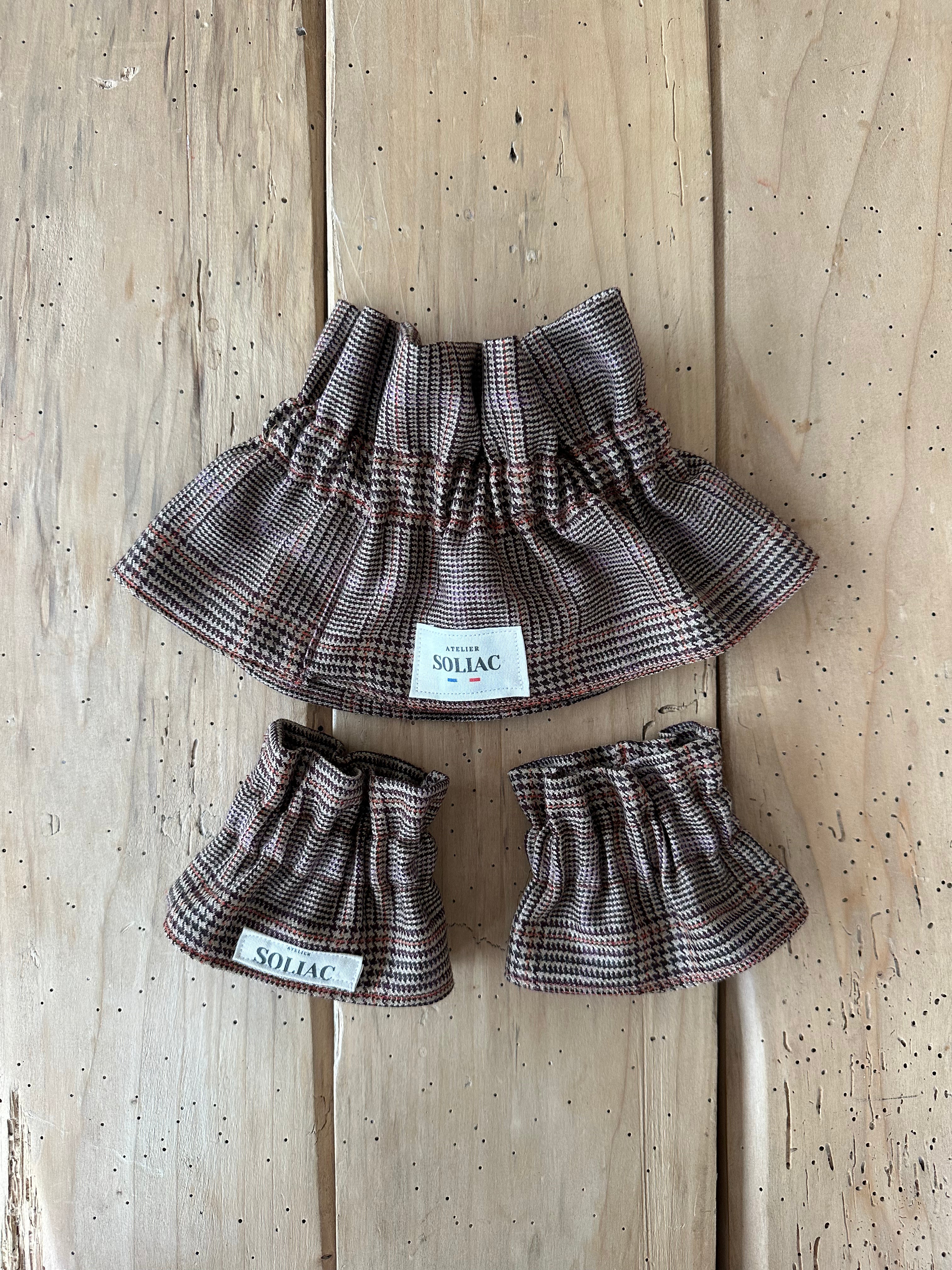 Manchettes amovibles - Prince de Galles Marron et orange