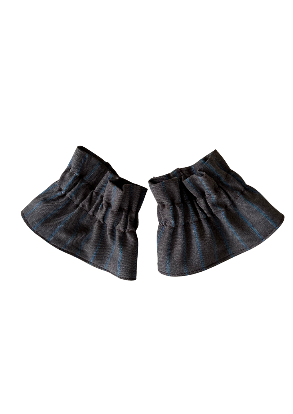 Manchettes amovible - Chocolat rayures Bleues