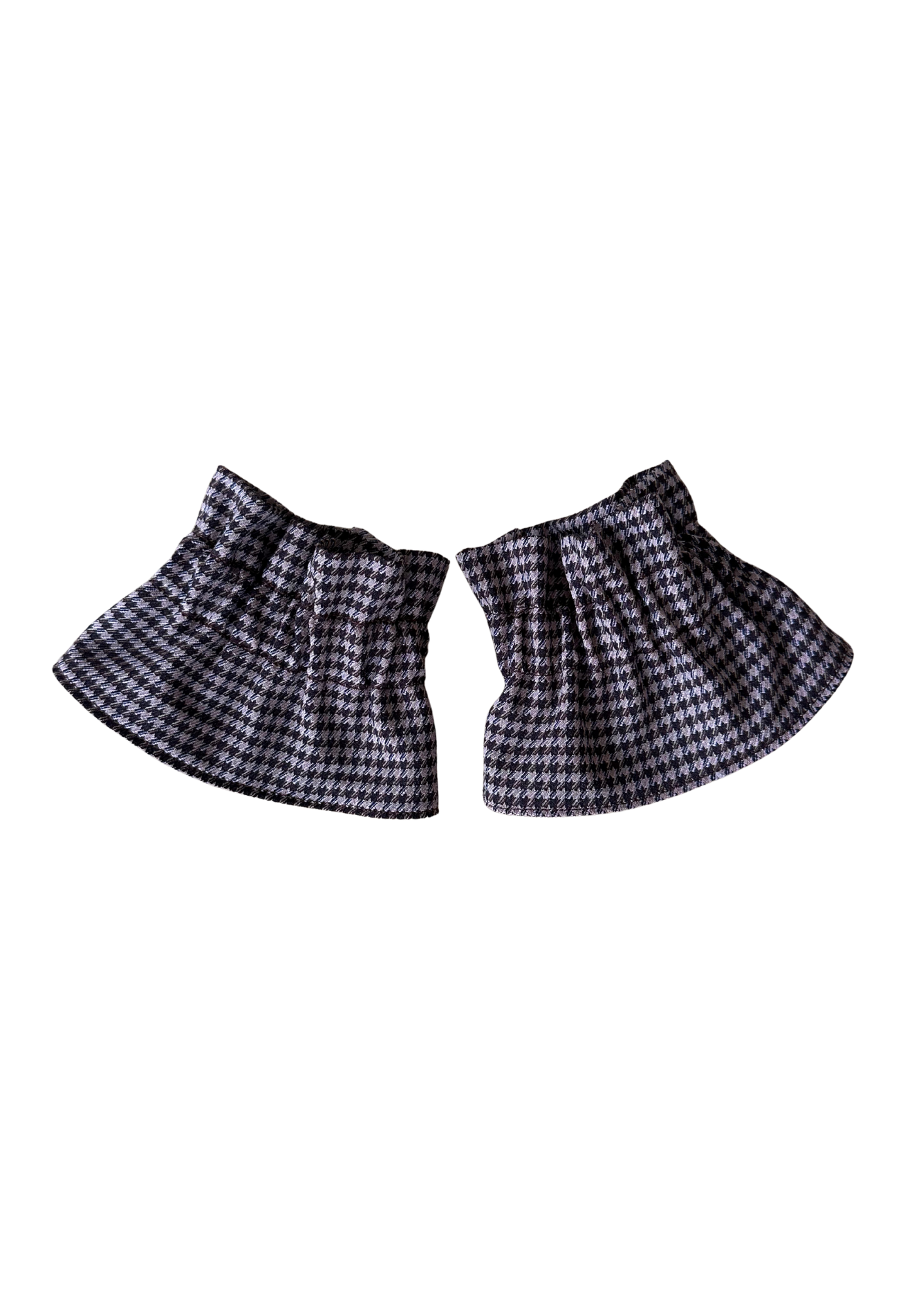 Manchettes amovibles - Pied-de-Poule Rose et Marron