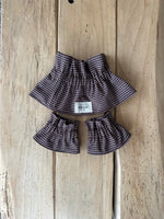 Charger l&#39;image dans la galerie, Manchettes amovibles - Pied-de-Poule Rose et Marron
