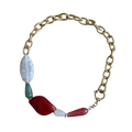 collier chaine et perles