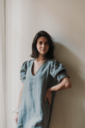 Robe Wategos - Lin bleu ardoise