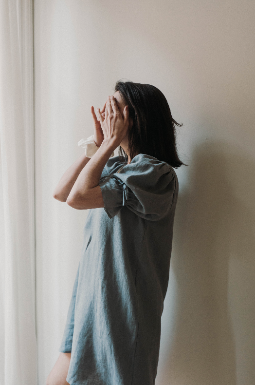 Robe Wategos - Lin bleu ardoise