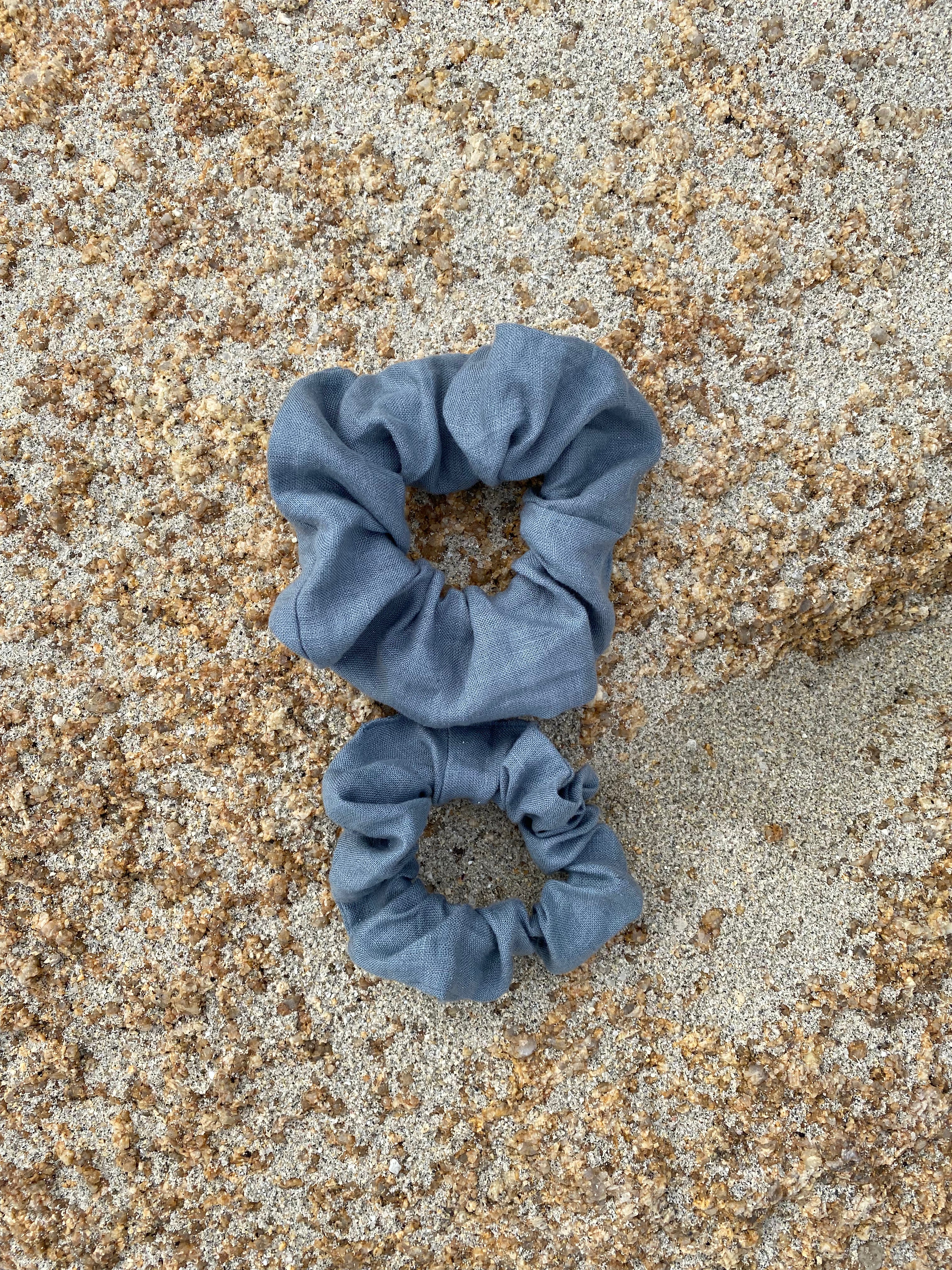 Chouchou Upcyclé - Bleu ardoise