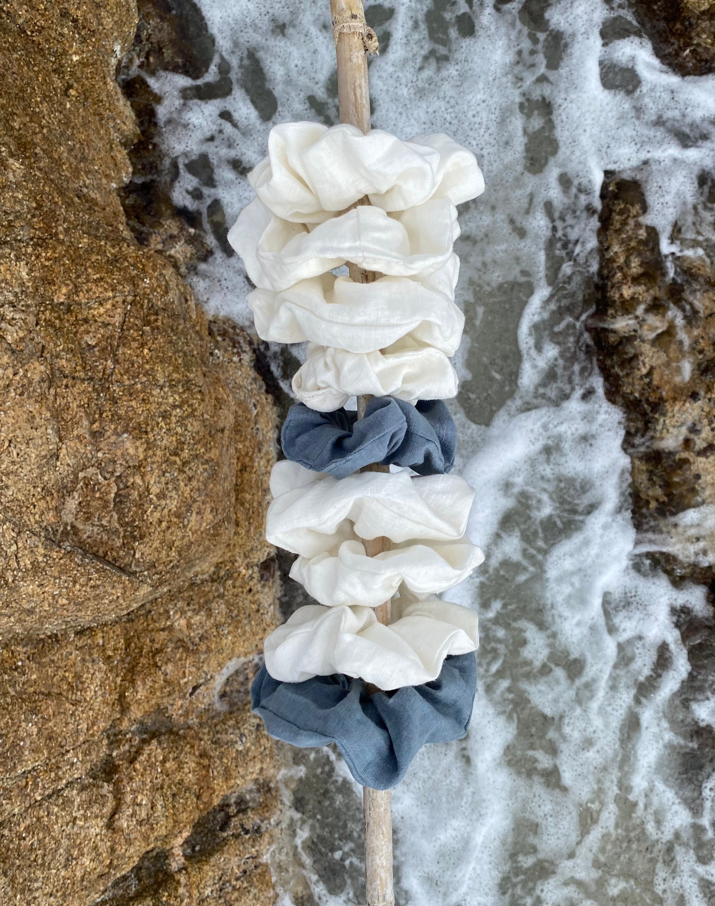 Chouchou Upcyclé - Bleu ardoise