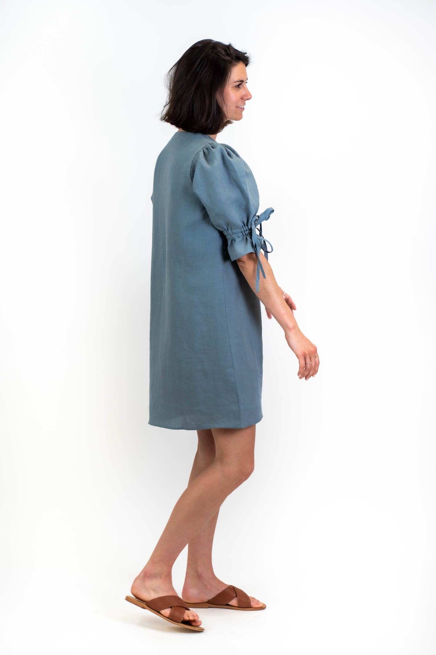 Robe Wategos - Lin bleu ardoise