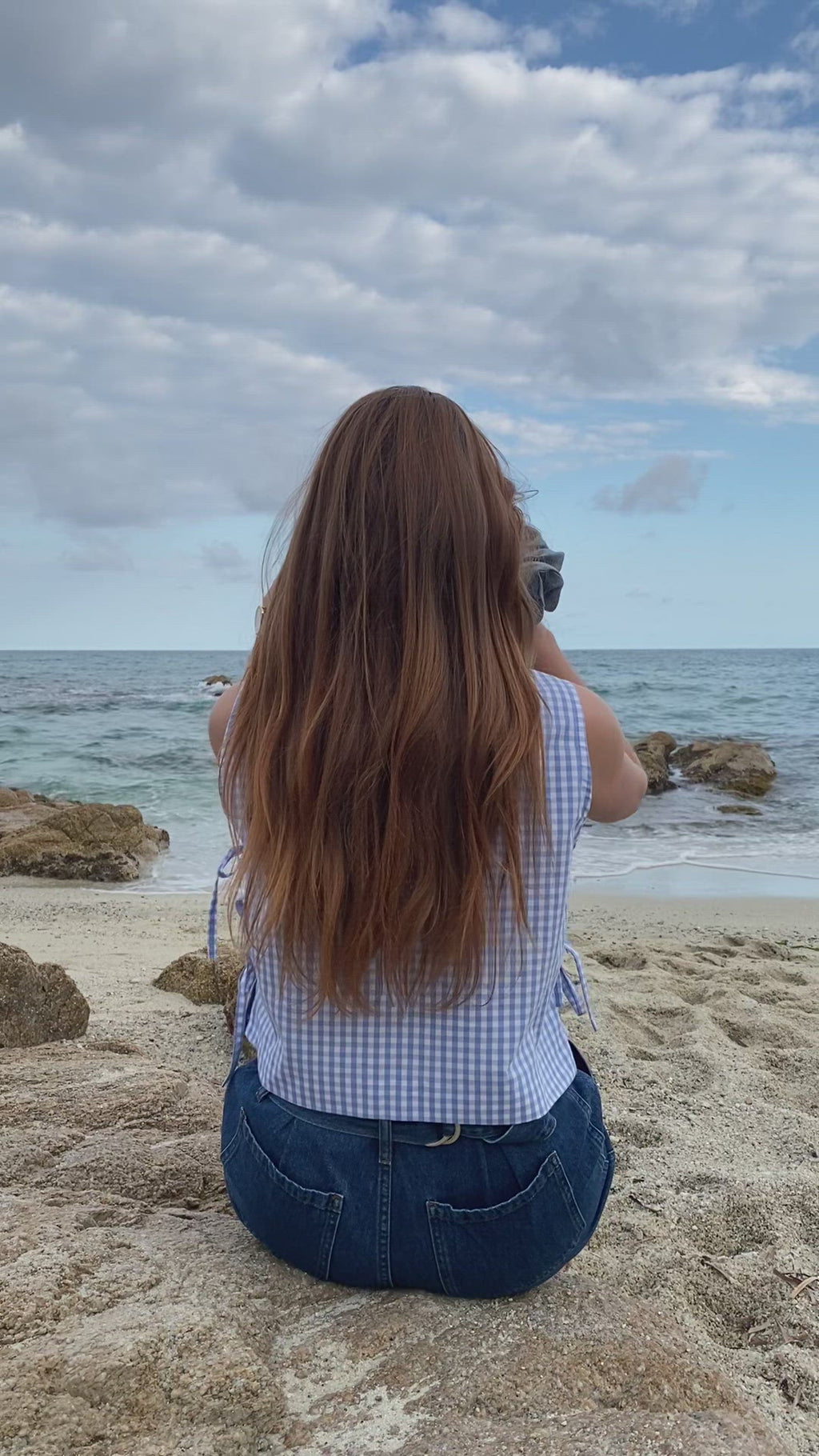 Chouchou Upcyclé - Bleu ardoise